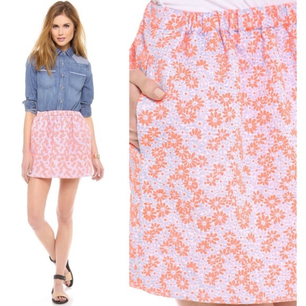 Paul & Joe Sister jacquard flower miniskirt